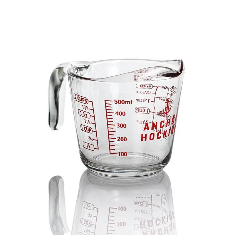 Anchor Hocking 2-Cup Glass Measuring Cup – Clear Decorated Measuring Cup