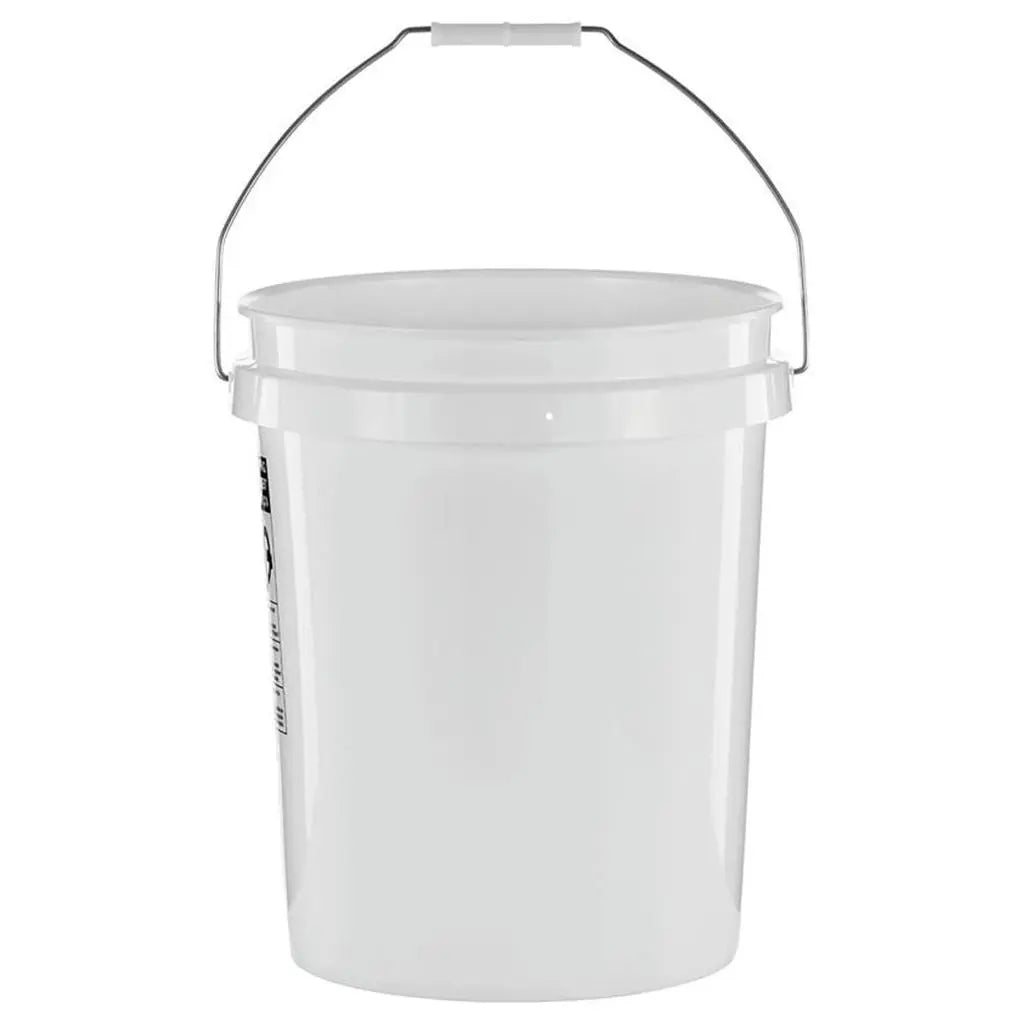 United Solutions 5 Gallon Round Utility Bucket, White, Comfort Handle, 2 Pack