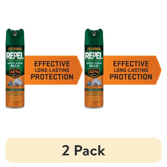 Repel Sportsmen Max Insect Repellent 40% DEET – 2 Pack