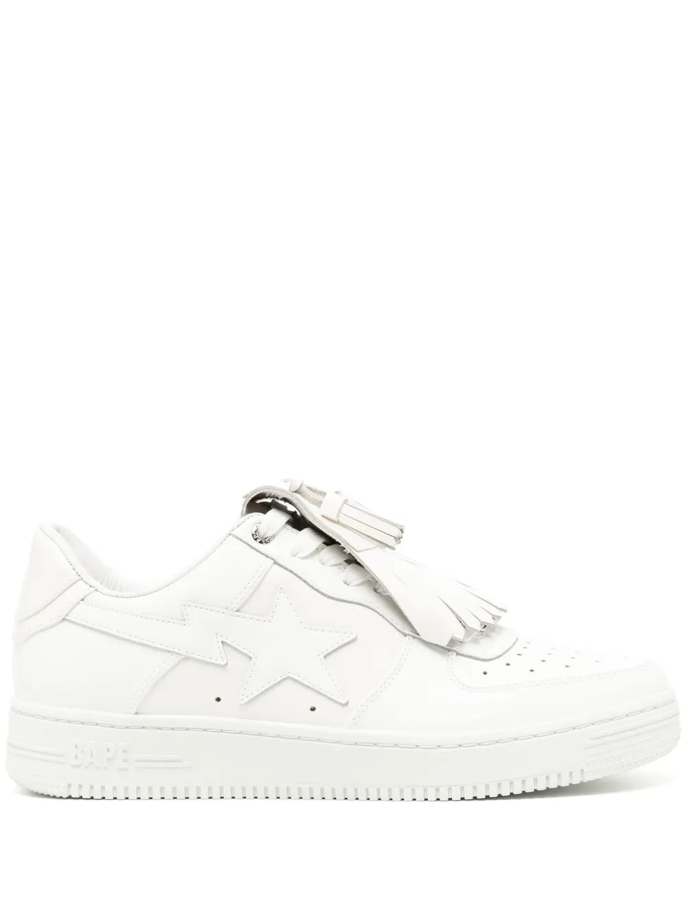 A Bathing Ape?Quilt Tassel Leather Sneakers