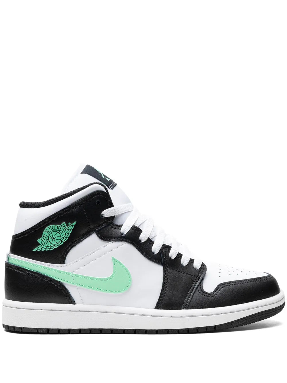 Air Jordan 1 Mid Green Glow Sneakers