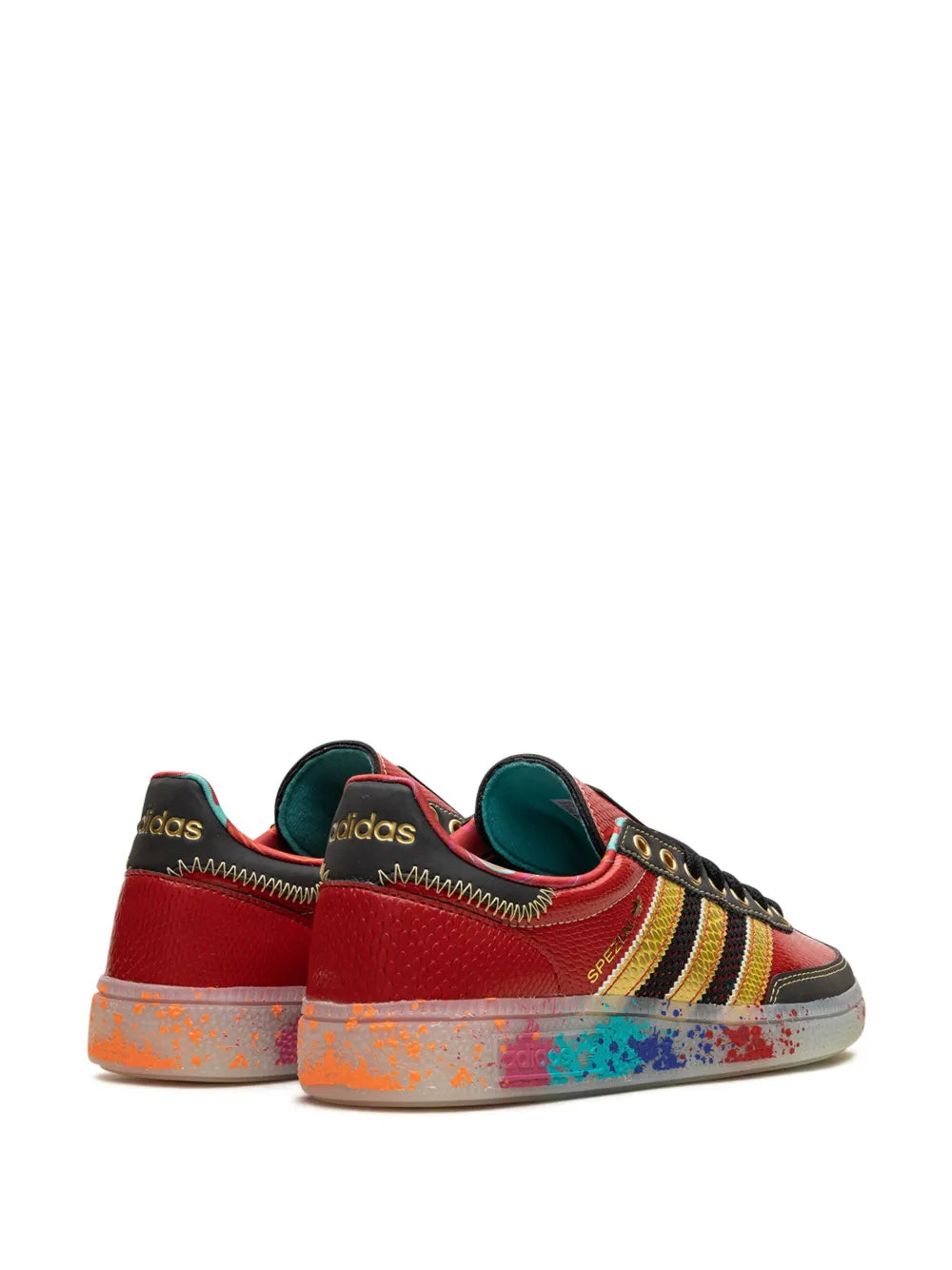 adidas Handball Spezial S.E.E.D. - Scarlet Gold Paint Splatter Sneakers