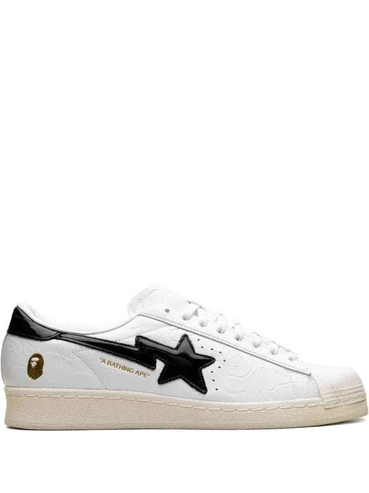 adidas X A Bathing Ape Superstar Vintage White Black Sneakers