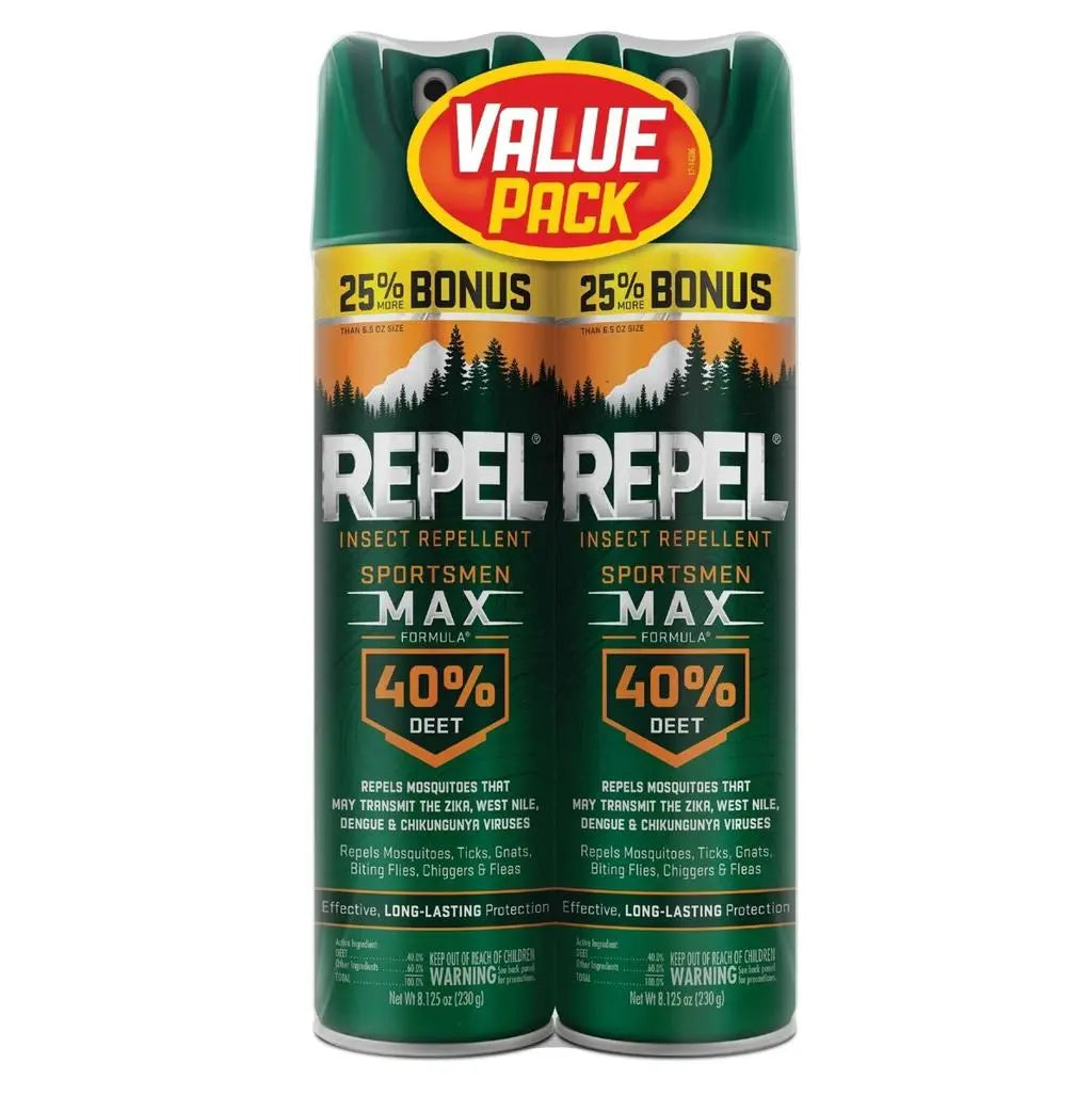 Repel Sportsmen Max Formula Insect & Mosquito Repellent 40% DEET, 8.125 oz, 2-Pack