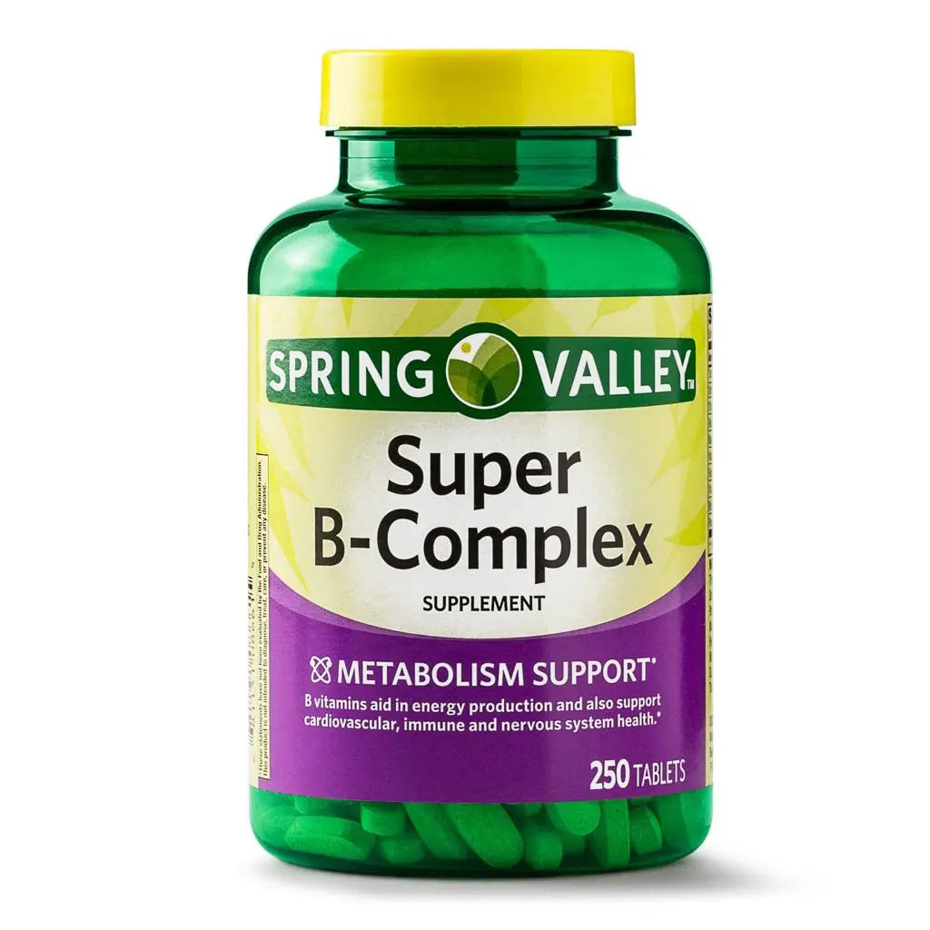 Spring Valley Super Vitamin B-Complex Tablets, 250 Count