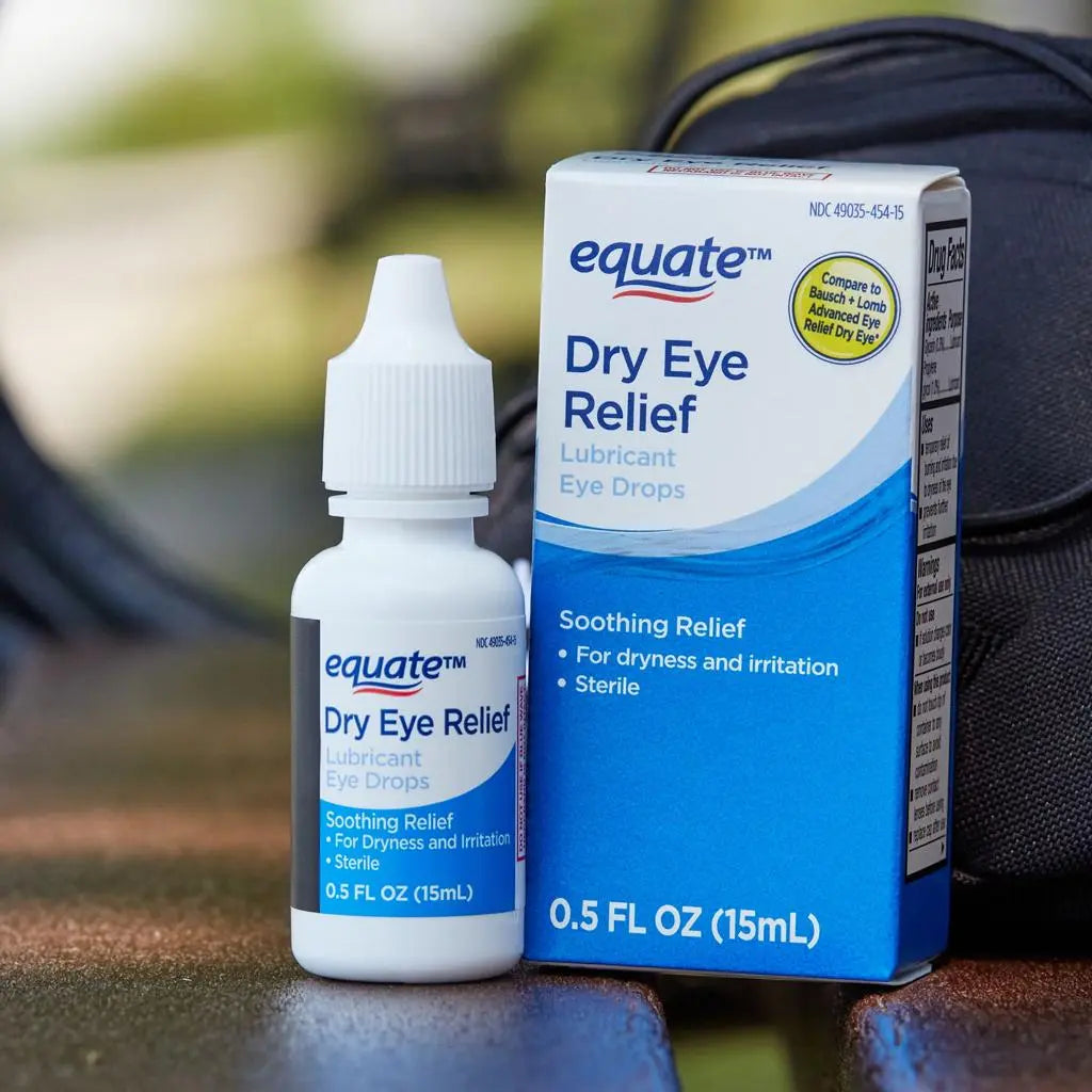Equate Dry Eye Relief Lubricant Eye Drops, 2-Pack, 0.5 fl oz Bottles, 15 mL Each