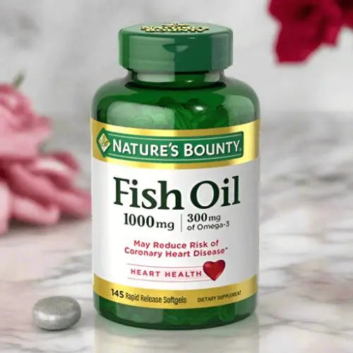 Nature’s Bounty Fish Oil with Omega-3 1000 mg Softgels, 145 Count