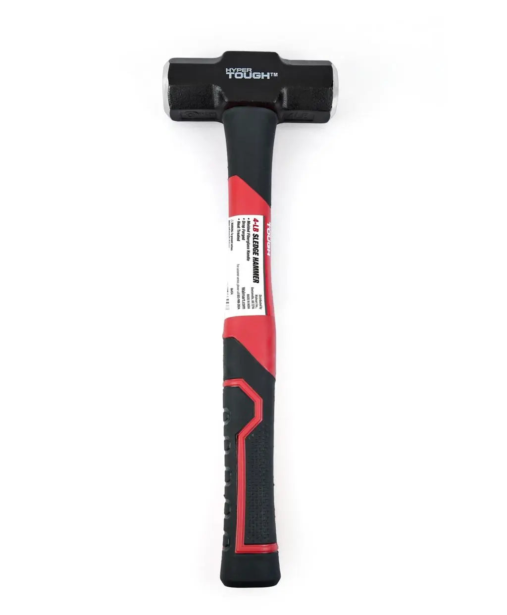 Hyper Tough 4 lb Sledge Hammer with Fiberglass Handle & Comfort Grip