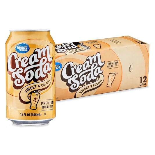 Title: Great Value Cream Soda Pop, 12 fl oz, 12 Pack Cans