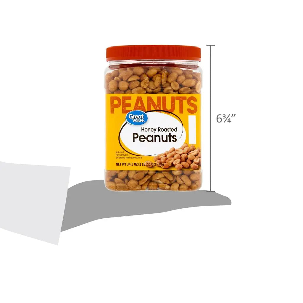 Great Value Honey Roasted Peanuts – 34.5 oz