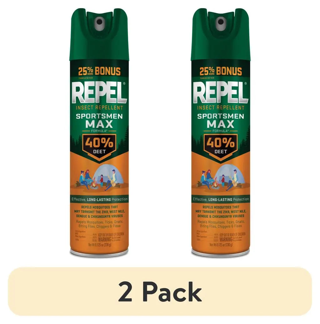 Repel Sportsmen Max Formula Insect & Mosquito Repellent 40% DEET, 8.125 oz, 2-Pack