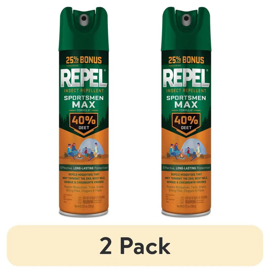 Repel Sportsmen Max Formula Insect & Mosquito Repellent 40% DEET, 8.125 oz, 2-Pack