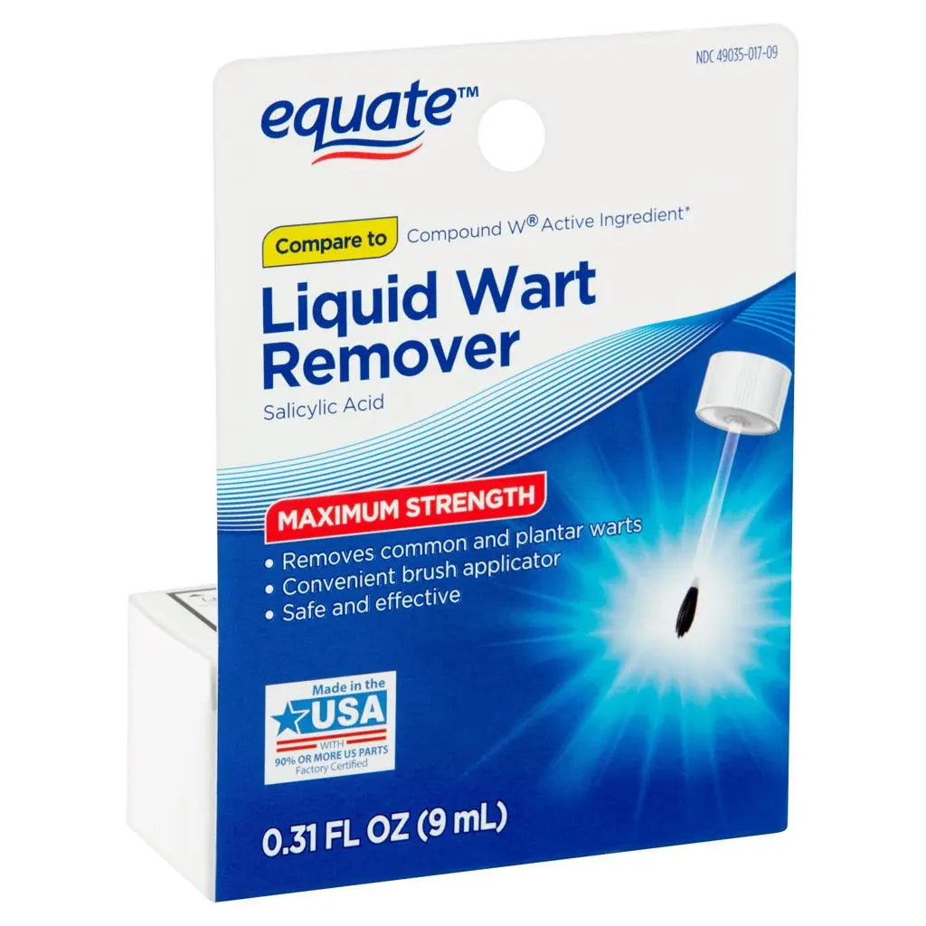 Equate Maximum Strength Liquid Wart Remover, 0.31 fl oz (9 mL)
