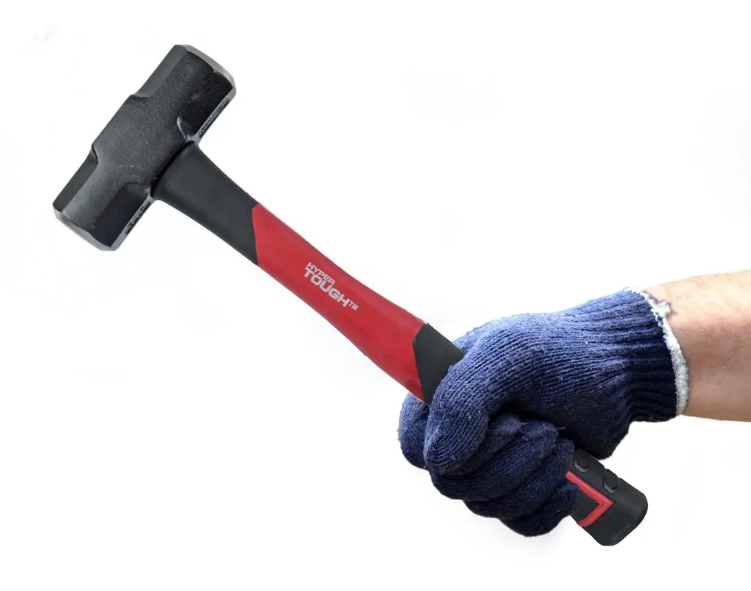 Hyper Tough 4 lb Sledge Hammer with Fiberglass Handle & Comfort Grip