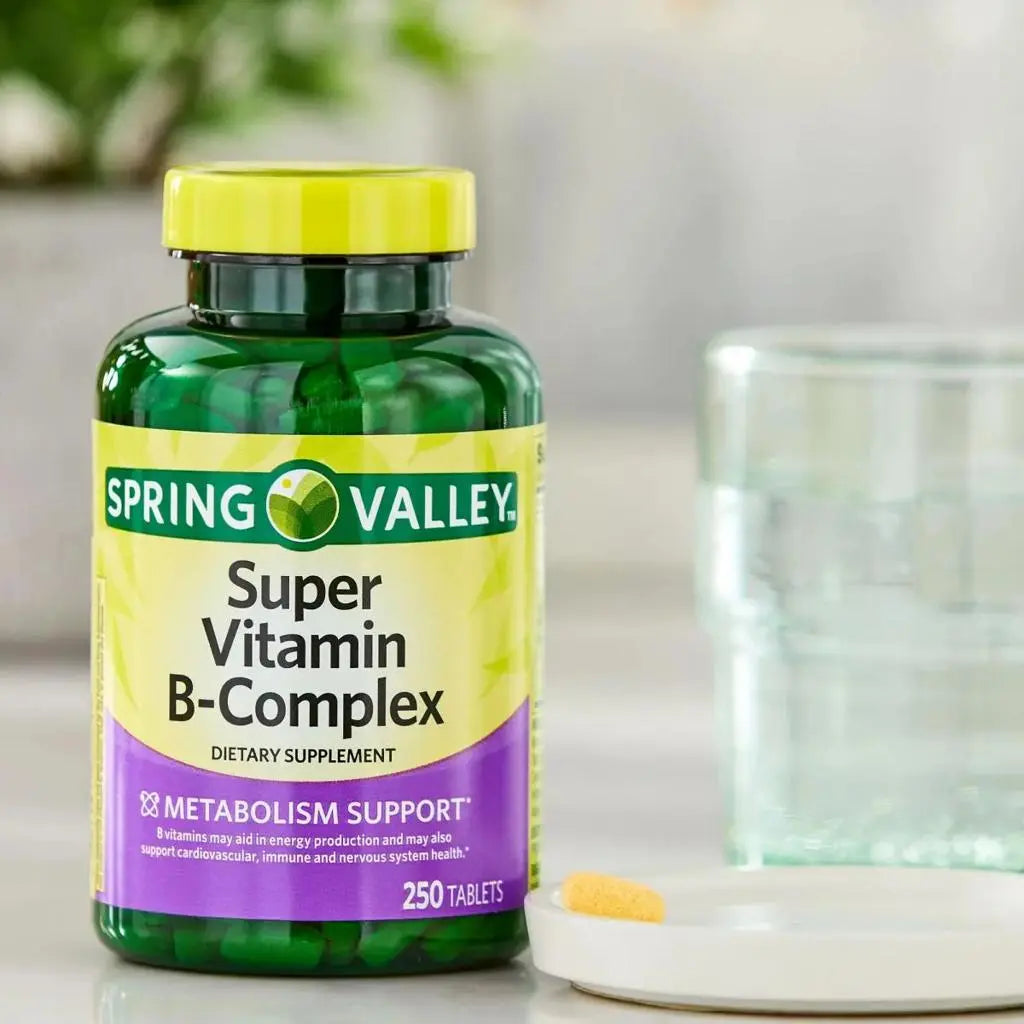 Spring Valley Super Vitamin B-Complex Tablets, 250 Count