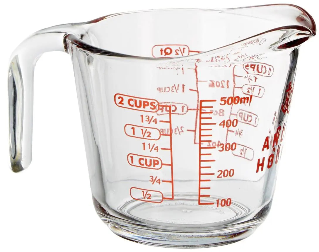 Anchor Hocking 2-Cup Glass Measuring Cup – Clear Decorated Measuring Cup