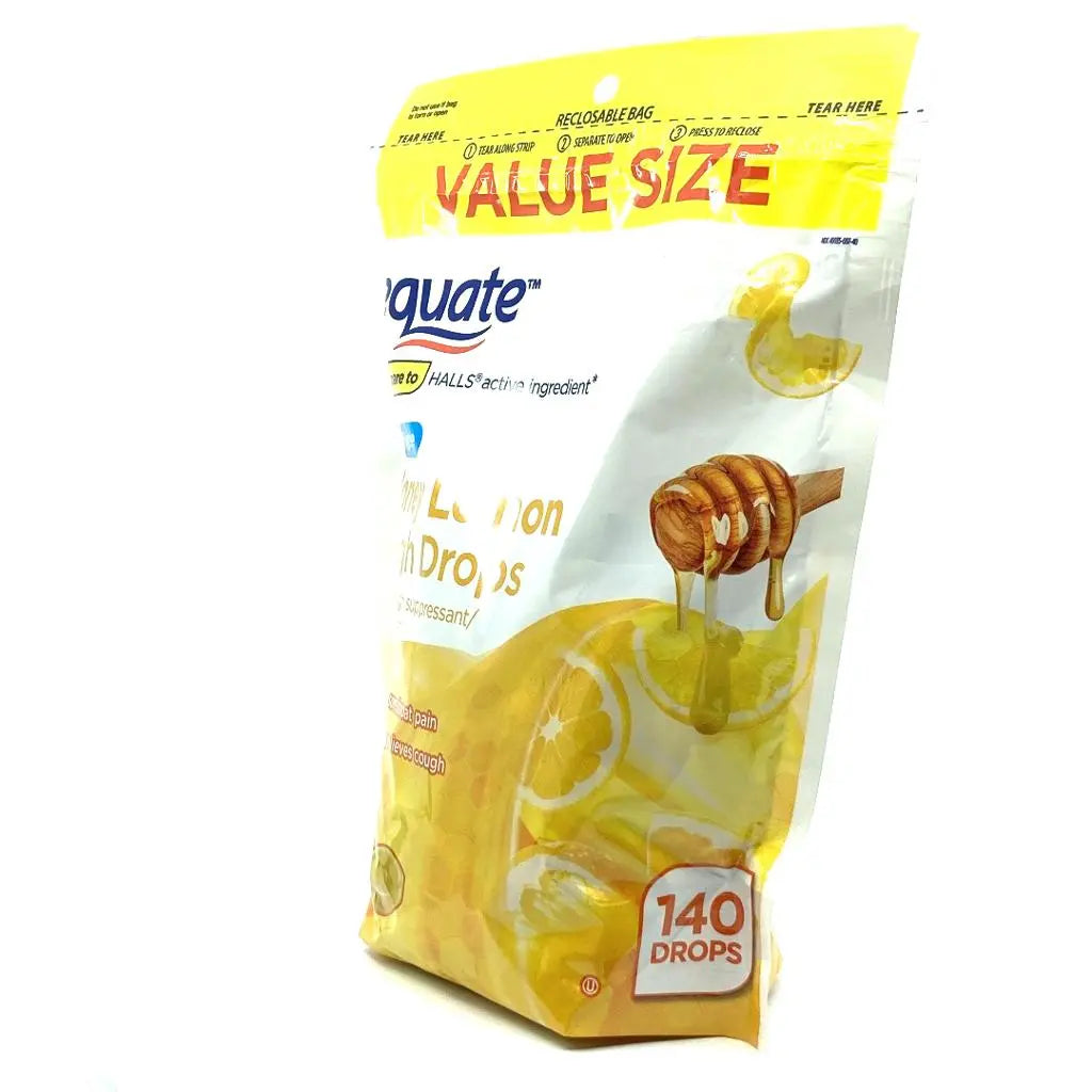 Equate Sugar-Free Honey Lemon Cough Drops, 140 Count – 2 Pack