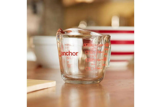 Anchor Hocking Glass Measuring Cup, 2 Cup, 16 fl oz with Red Markings