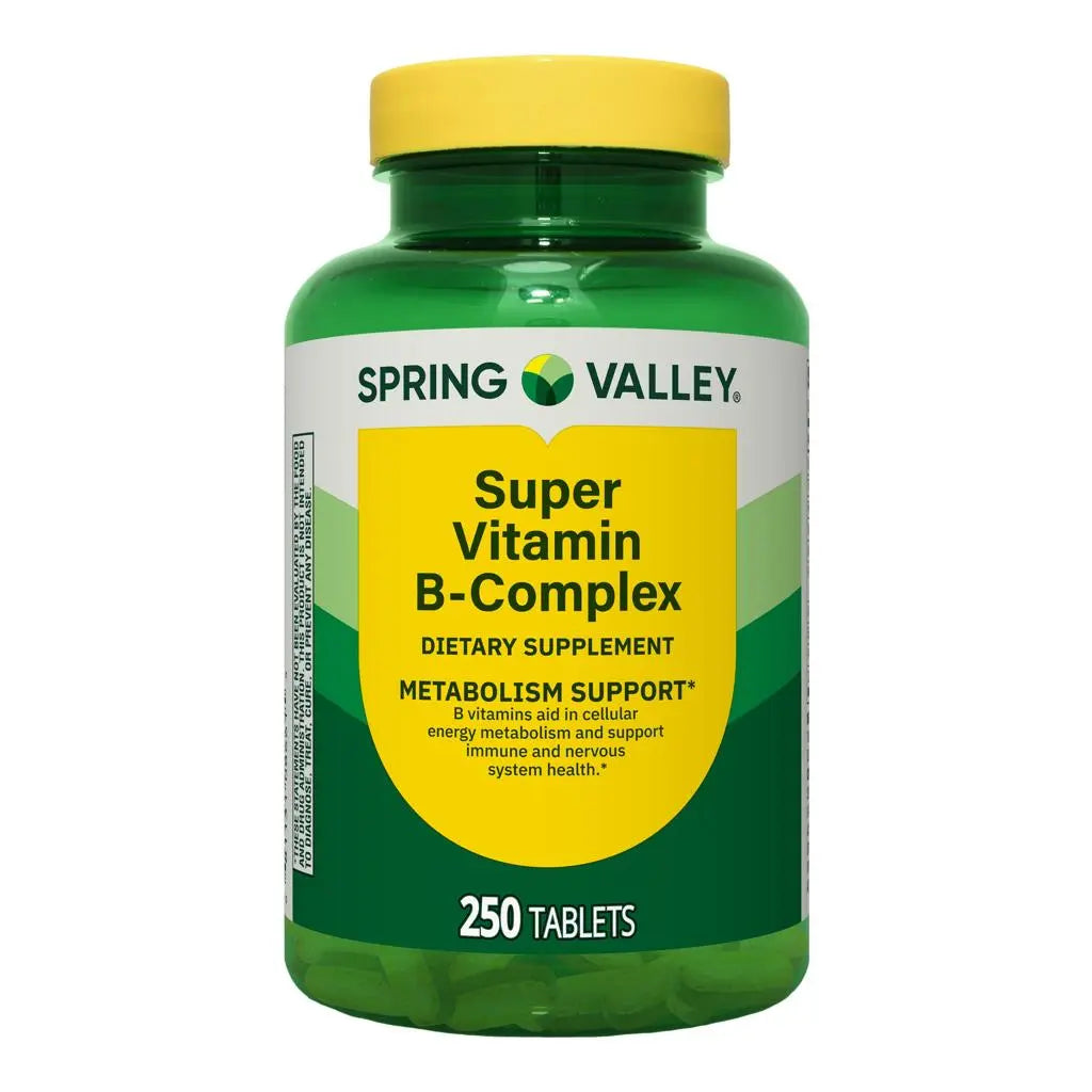 Spring Valley Super Vitamin B-Complex Tablets, 250 Count
